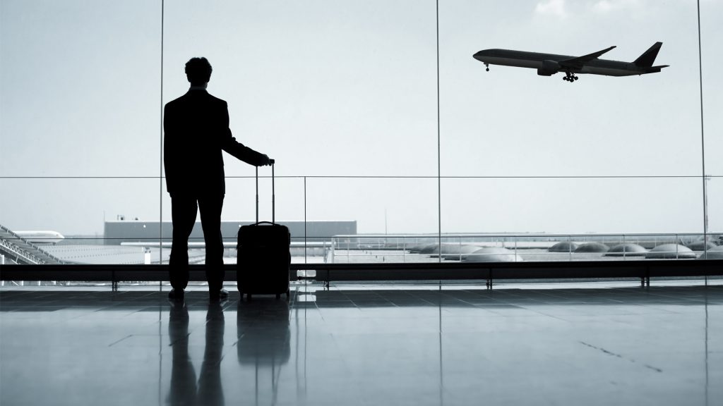 Airport terminal waiting for a flight