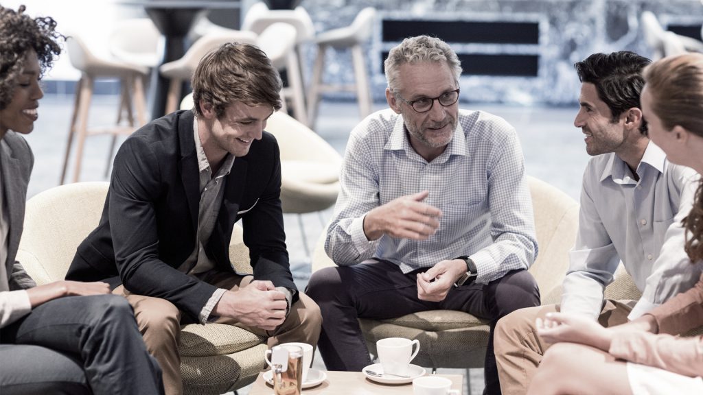 Several people in a meeting