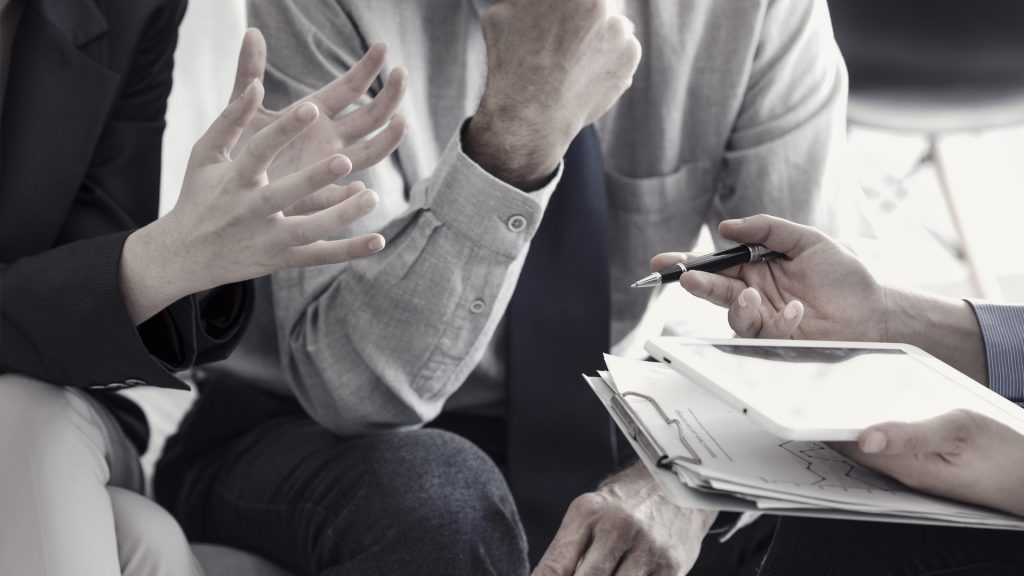 Zoomed in picture of people taking